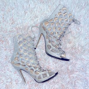 Celeste Blingy Queeny ✨✨ Honeycomb Laced Up Booties